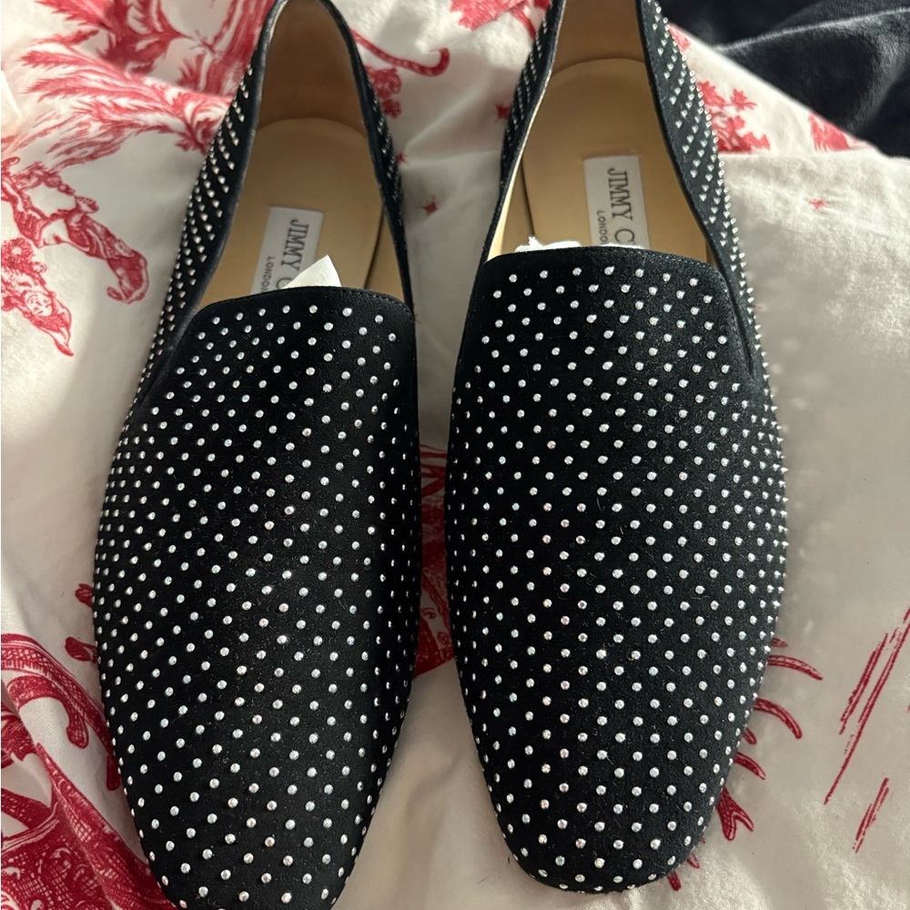Jimmy Choo suede Studded Loafers